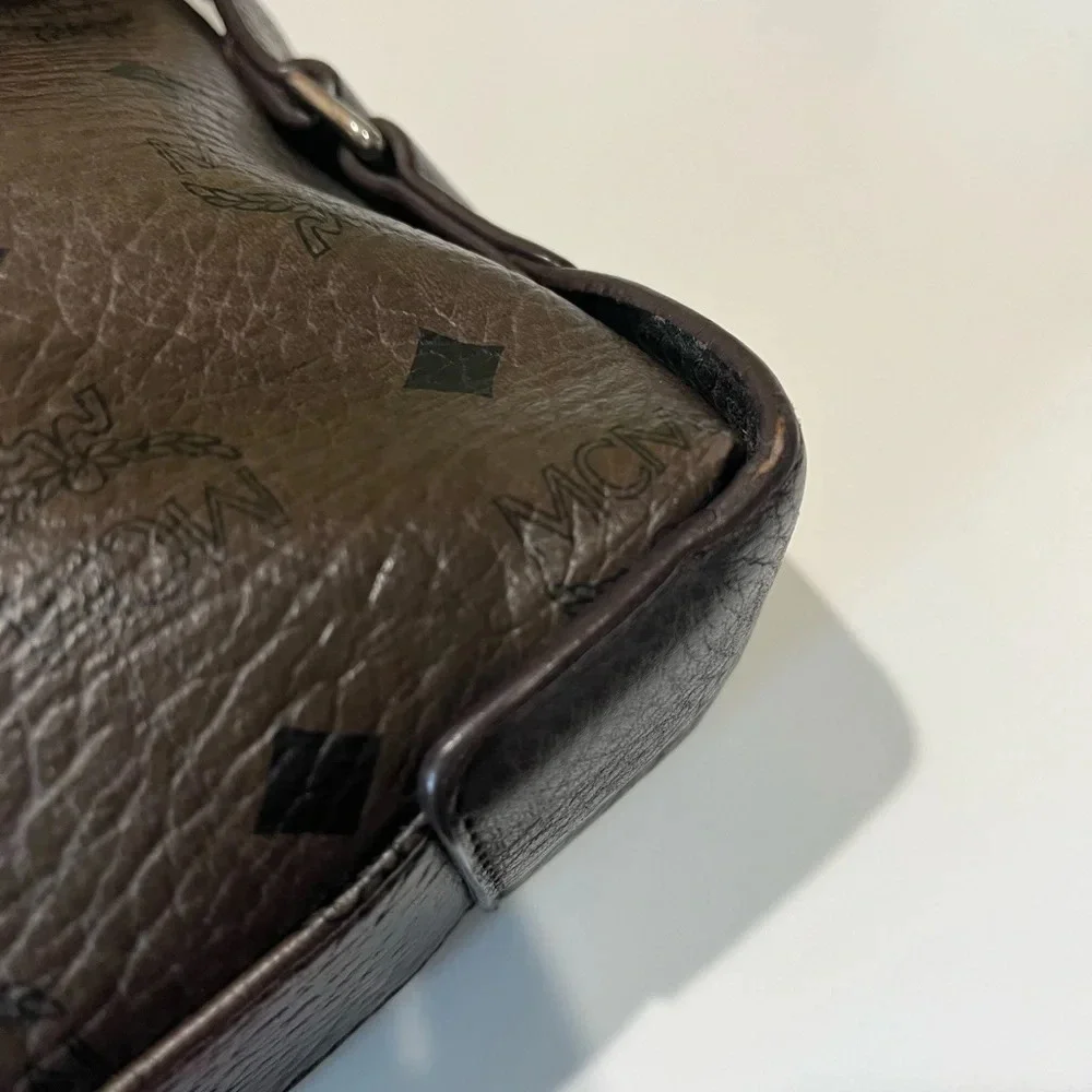 MCM Brown Leather Crossbody Bag - Picture 8 of 14